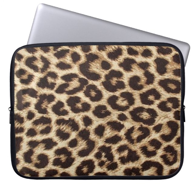 Capa Para Notebook A bolsa de laptop do impressão do leopardo (Frente)
