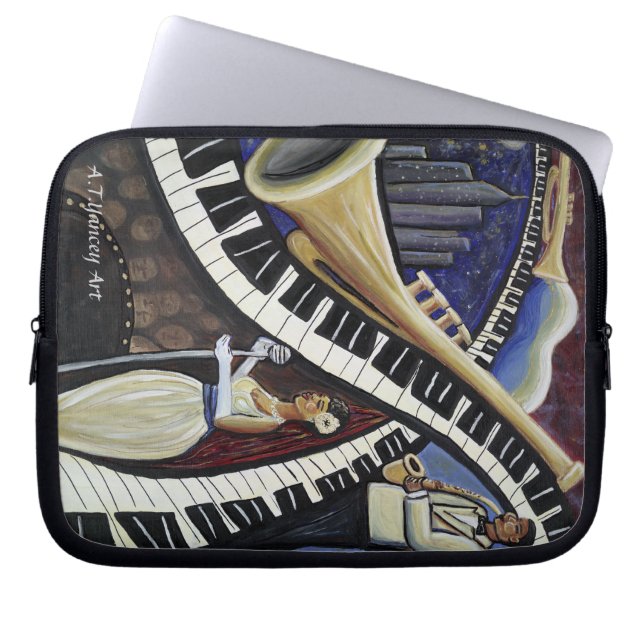 Capa Para Notebook A bolsa de laptop do jazz do luar (Frente)