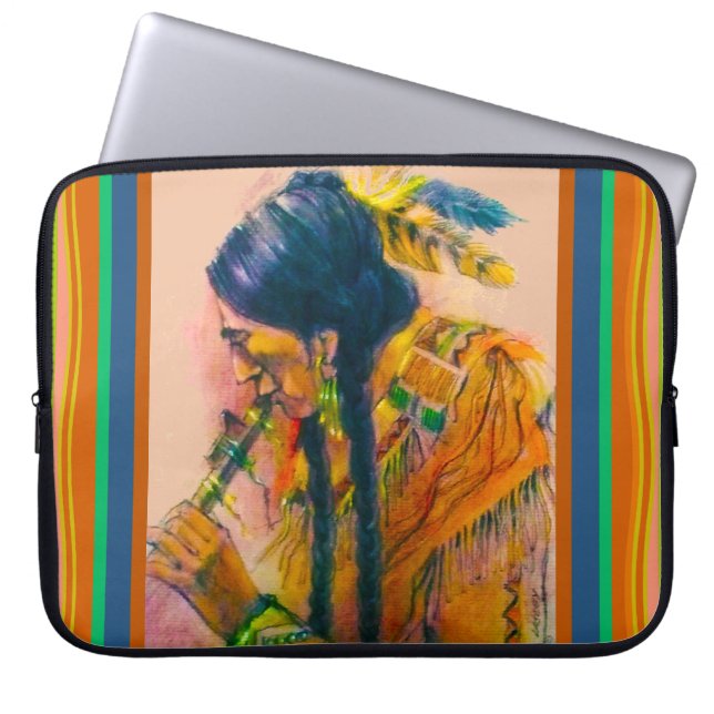 Capa Para Notebook A bolsa de laptop do jogador de flauta (Frente)