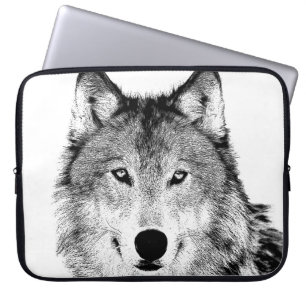 Capa Para Notebook A bolsa de laptop do lobo
