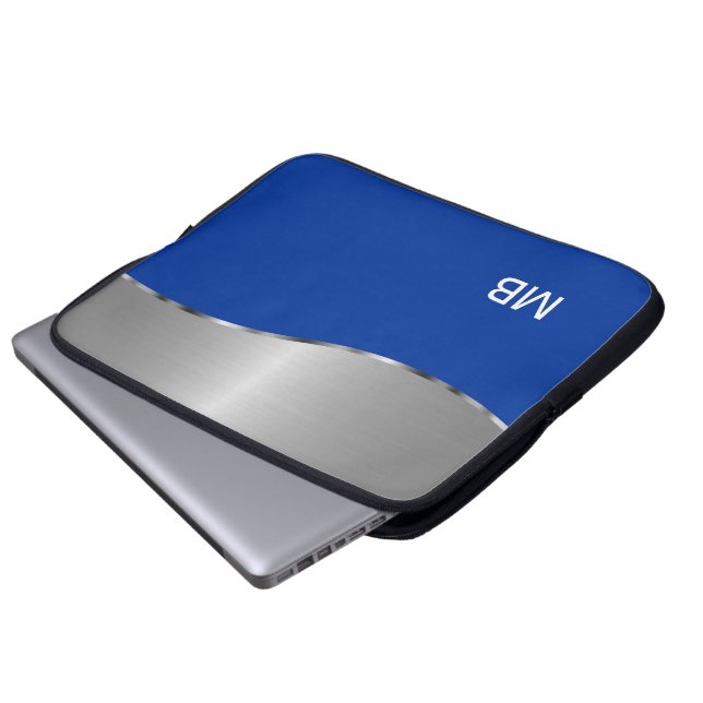 Capa Para Notebook A bolsa de laptop do monograma dos homens (Frente Inferior)