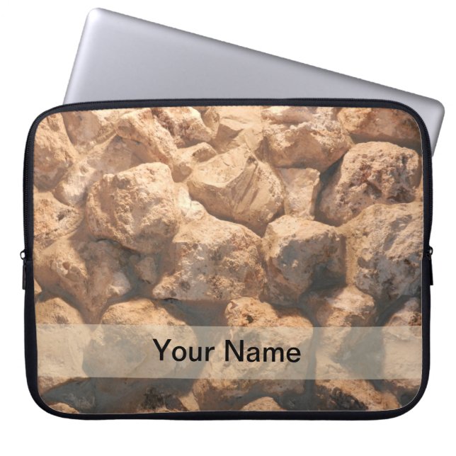 Capa Para Notebook A bolsa de laptop do monograma dos homens (Frente)