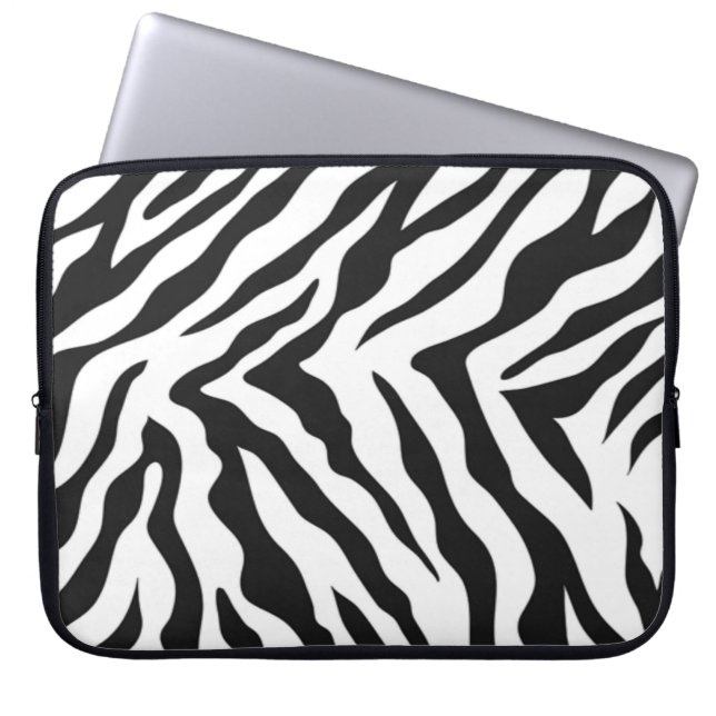 Capa Para Notebook A bolsa de laptop do teste padrão da zebra (Frente)