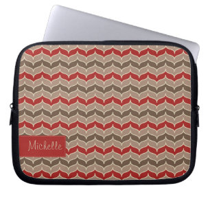 Capa Para Notebook A bolsa de laptop do teste padrão de ziguezague