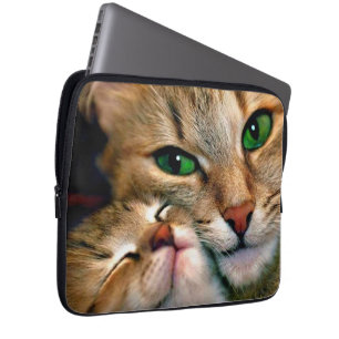 Capa Para Notebook A bolsa de laptop dos amantes do gato