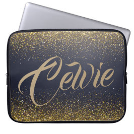 Capa Para Notebook A bolsa de laptop Dourado feita sob encomenda