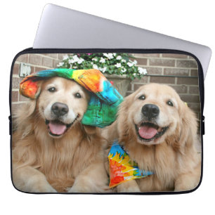 Capa Para Notebook A bolsa de laptop Groovy do golden retriever