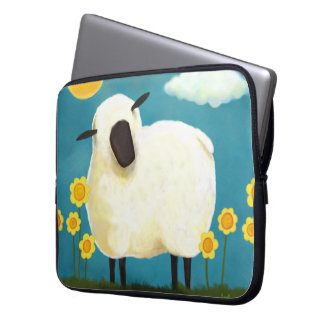Capa Para Notebook A bolsa de laptop macia dos carneiros & das flores