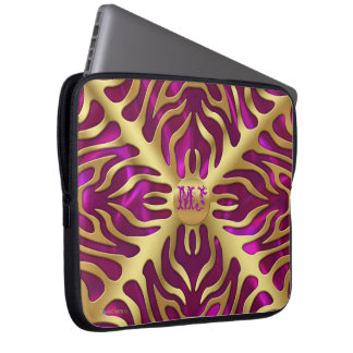 Capa Para Notebook A bolsa de laptop magenta da luxúria do cetim do
