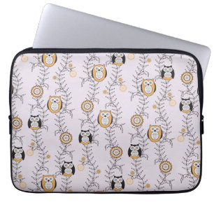 Capa Para Notebook A bolsa de laptop moderna das corujas
