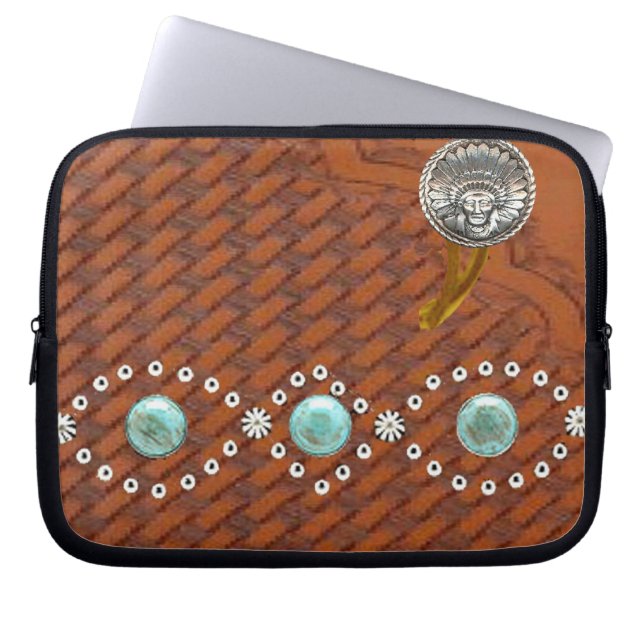 Capa Para Notebook A bolsa de laptop ocidental de turquesa de (Frente)