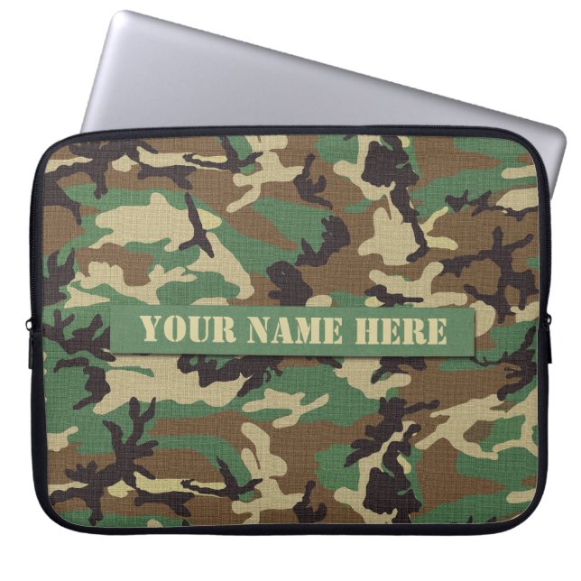 Capa Para Notebook A bolsa de laptop personalizada da camuflagem da (Frente)