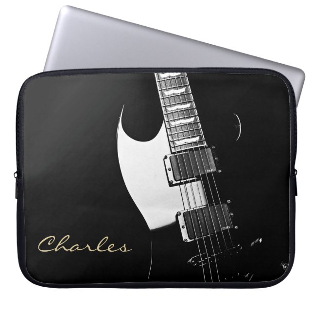 Capa Para Notebook A bolsa de laptop personalizada da guitarra (Frente)