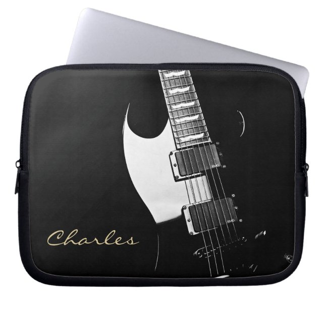 Capa Para Notebook A bolsa de laptop personalizada da guitarra (Frente)