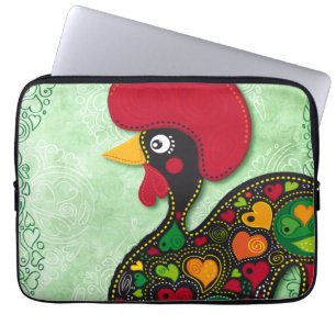 Capa Para Notebook A bolsa de laptop portuguesa do galo