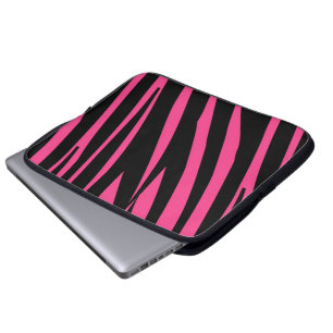 Capa Para Notebook A bolsa de laptop preta cor-de-rosa do na moda do