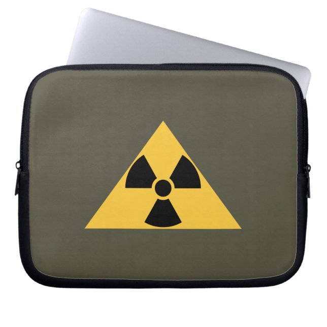 Capa Para Notebook A bolsa de laptop radioativa do emblema (Frente)