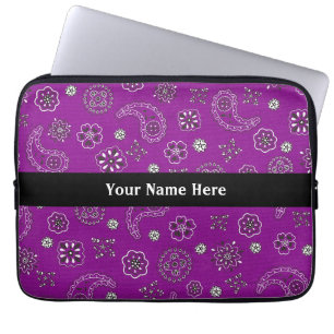 Capa Para Notebook A bolsa de laptop roxa do Bandana