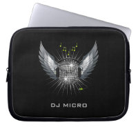 A bolsa de laptop/saco do disco do DJ [que parte
