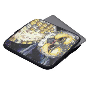 Capa Para Notebook A bolsa de laptop velha sábia da coruja