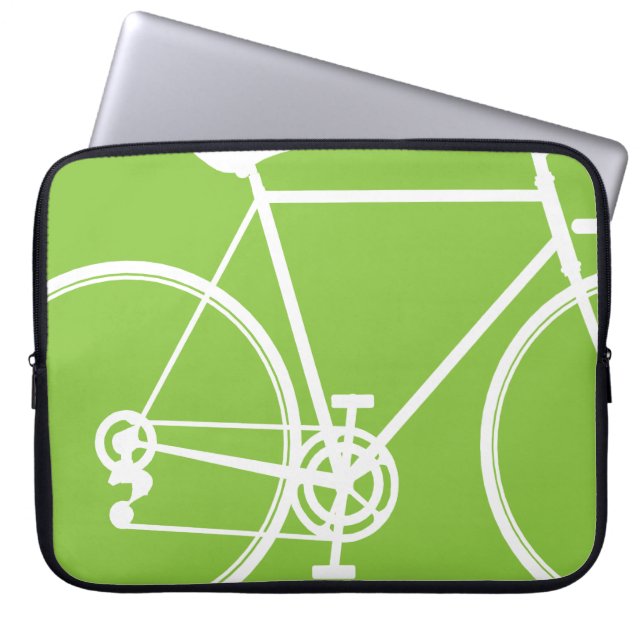 Capa Para Notebook A bolsa de laptop verde-maçã do design da (Frente)