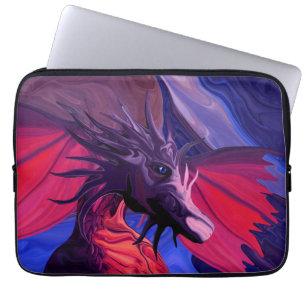 Capa Para Notebook A bolsa de laptop vermelha do dragão