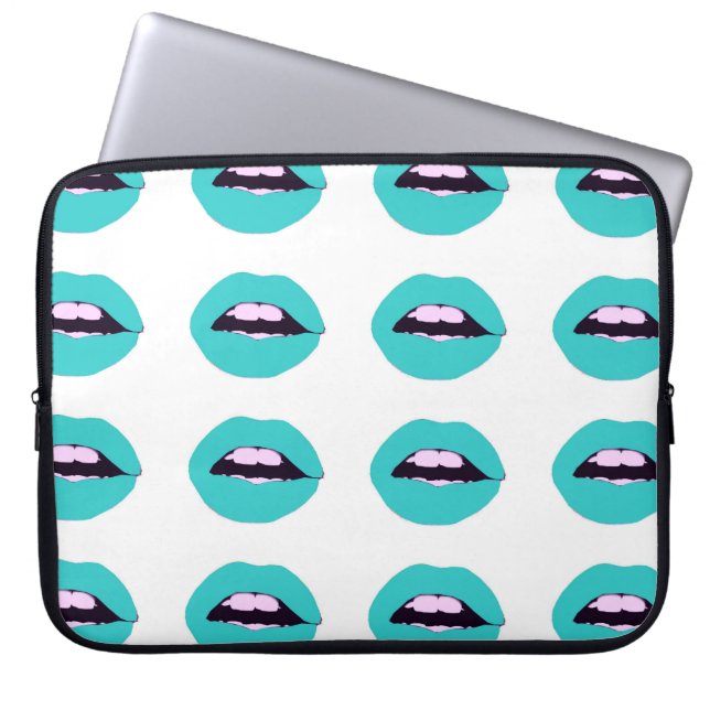 Capa Para Notebook A bolsa de laptop vermelha dos lábios (Frente)