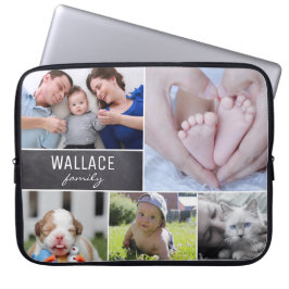 Capa Para Notebook A família personalizada da colagem caçoa blocos da