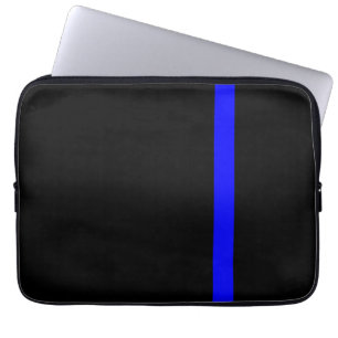 Capa Para Notebook A fina linha azul vertical preta simbólica