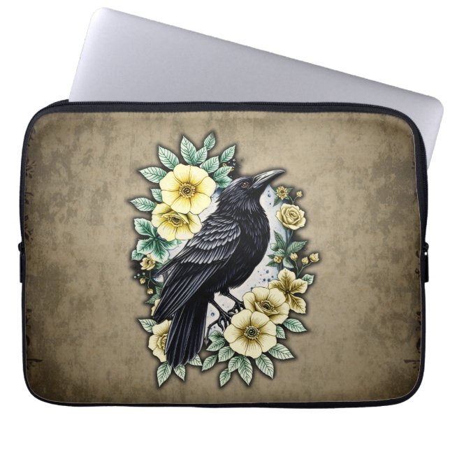 Capa Para Notebook A graça e a elegância do corvo. (Frente)