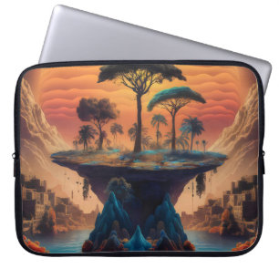 Capa Para Notebook A ilha no pôr do sol.
