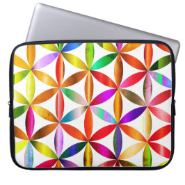 Capa Para Notebook A Incrível Flor da Vida em uma Bolsa de Eletrônico