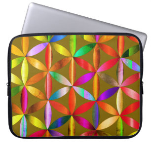 Capa Para Notebook A Incrível Flor da Vida em uma Bolsa de Eletrônico