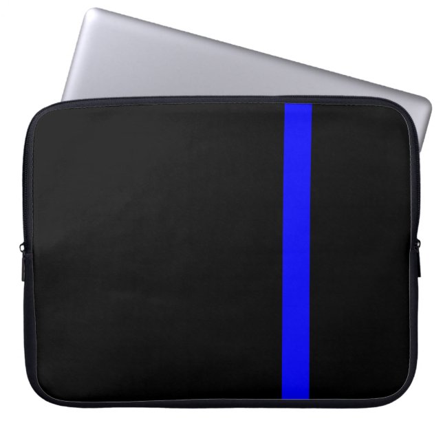 Capa Para Notebook A Linha Azul Fino Simbólica é Preta Vertical (Frente)
