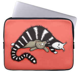 Capa Para Notebook A mãe do gato protege seu gatinho bonito