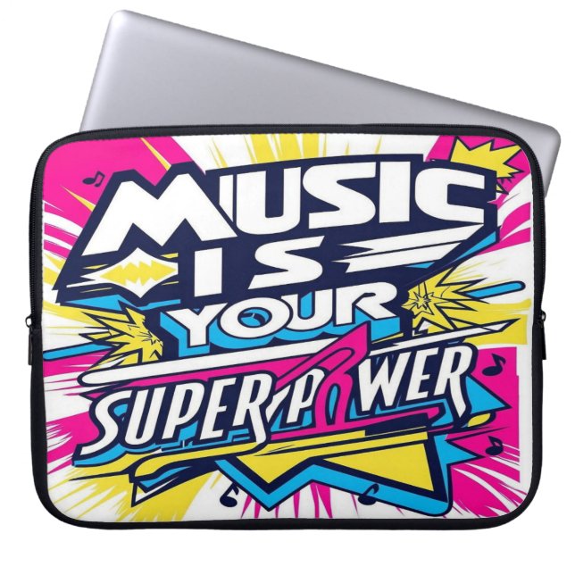Capa Para Notebook A Música é Seu Superpoder 2 (Frente)