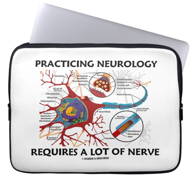 Capa Para Notebook A neurologia praticando exige muito nervo (Frente)