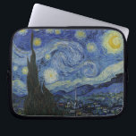 Capa Para Notebook A Noite Estrelada<br><div class="desc">A Noite Estrelada de Vincent van Gogh. A Noite Estrelada é uma pintura do artista poste-impressionista holandês Vincent van Gogh. A pintura retrata a vista do lado de fora de sua janela do sanatório à noite, embora tenha sido pintada da memória durante o dia. A parte central mostra a aldeia...</div>