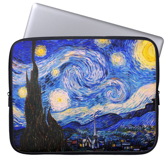 Capa Para Notebook A Noite Estrelada de Vincent Van Gogh (Frente)