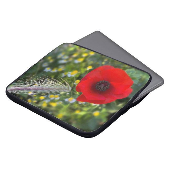 Capa Para Notebook A papoila vermelha (Frente Topo)