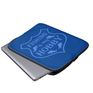 Capa Para Notebook A pesca é a minha citação do escudo hobby na crist