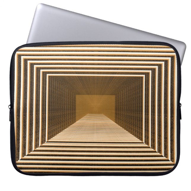Capa Para Notebook A pirâmide abstrato amarela inclui detalhes (Frente)