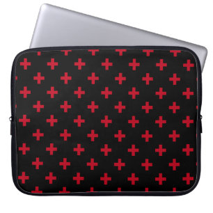 Capa Para Notebook A polca vermelha cruza a preto