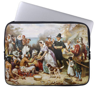 Capa Para Notebook A Primeira Ação de Graças, pintura de história,