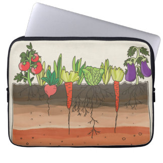 Capa Para Notebook A terra do solo do jardim vegetal mergulha a caixa