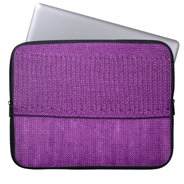 Capa Para Notebook a textura do tecido de malha, um simples roxo (Frente)