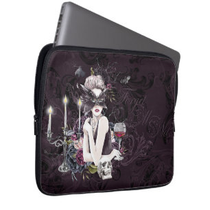Capa Para Notebook A Vampiress   Moody Gótica Vampiro Glam Pálida Pel