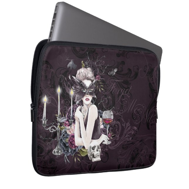 Capa Para Notebook A Vampiress | Moody Gótica Vampiro Glam Pálida Pel (Frente Esquerda)