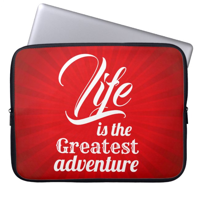 Capa Para Notebook A vida é a maior aventura (Frente)