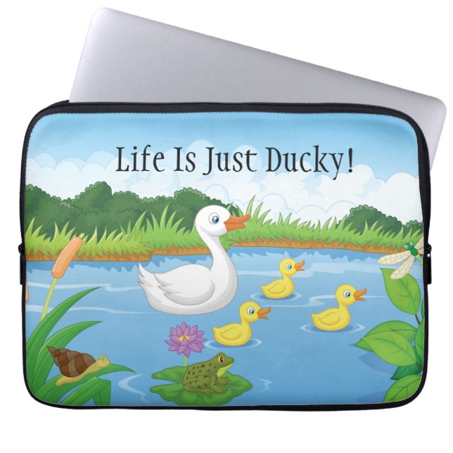Capa Para Notebook A Vida É Apenas Ducky (Frente)
